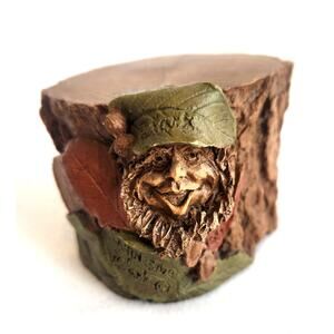 Tom Clark Gnome Stump Riser Hand-Signed Figurine Base Cairn Studio Resin